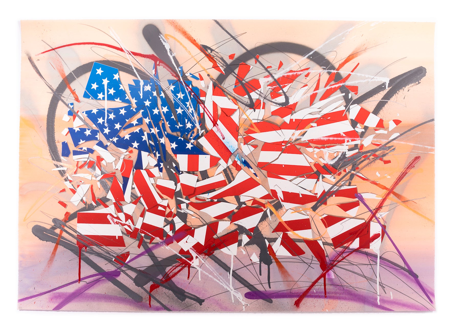 "INDIVISIBLE" MIXED MEDIA SERIGRAPH