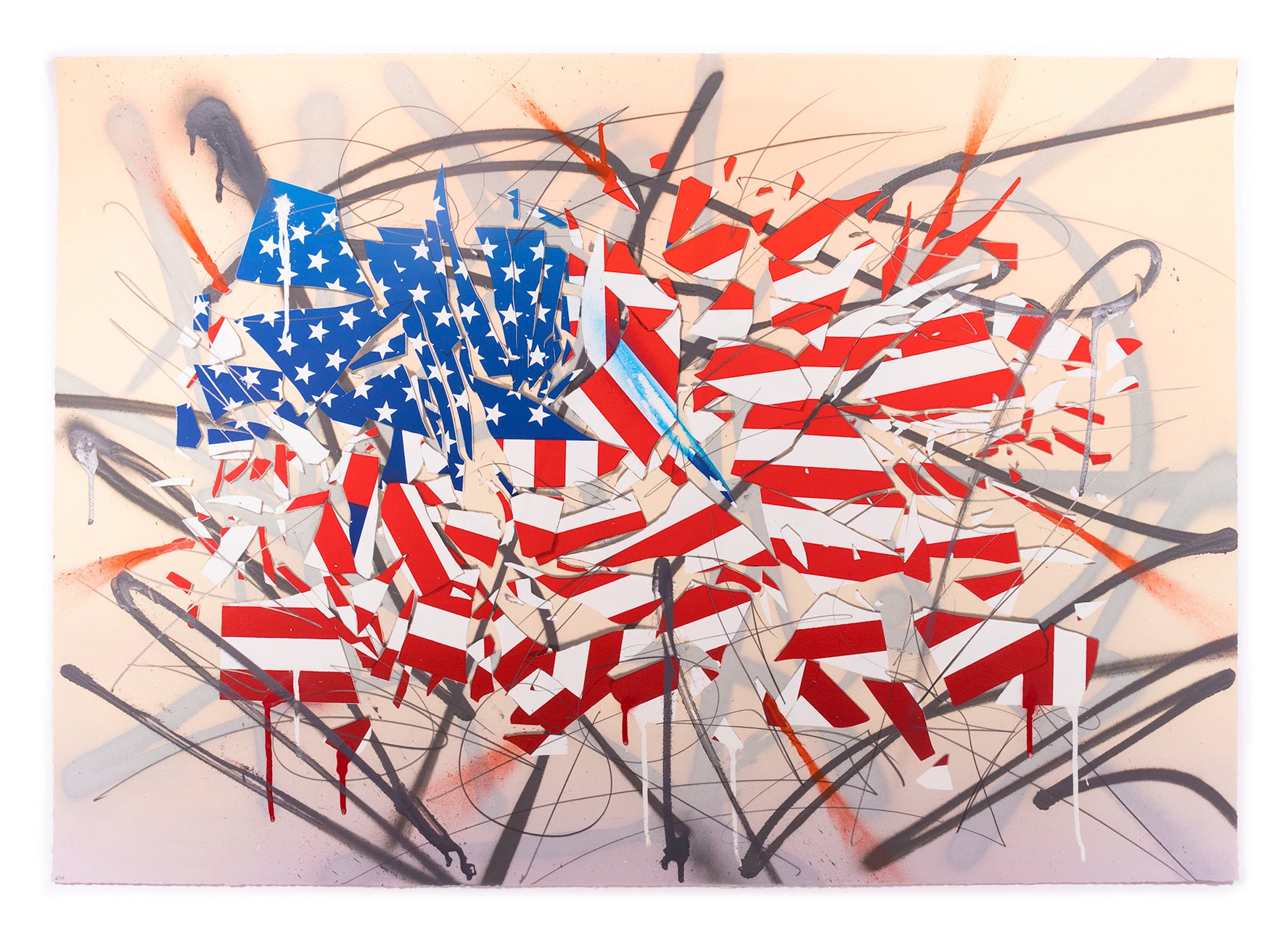 "INDIVISIBLE" MIXED MEDIA SERIGRAPH