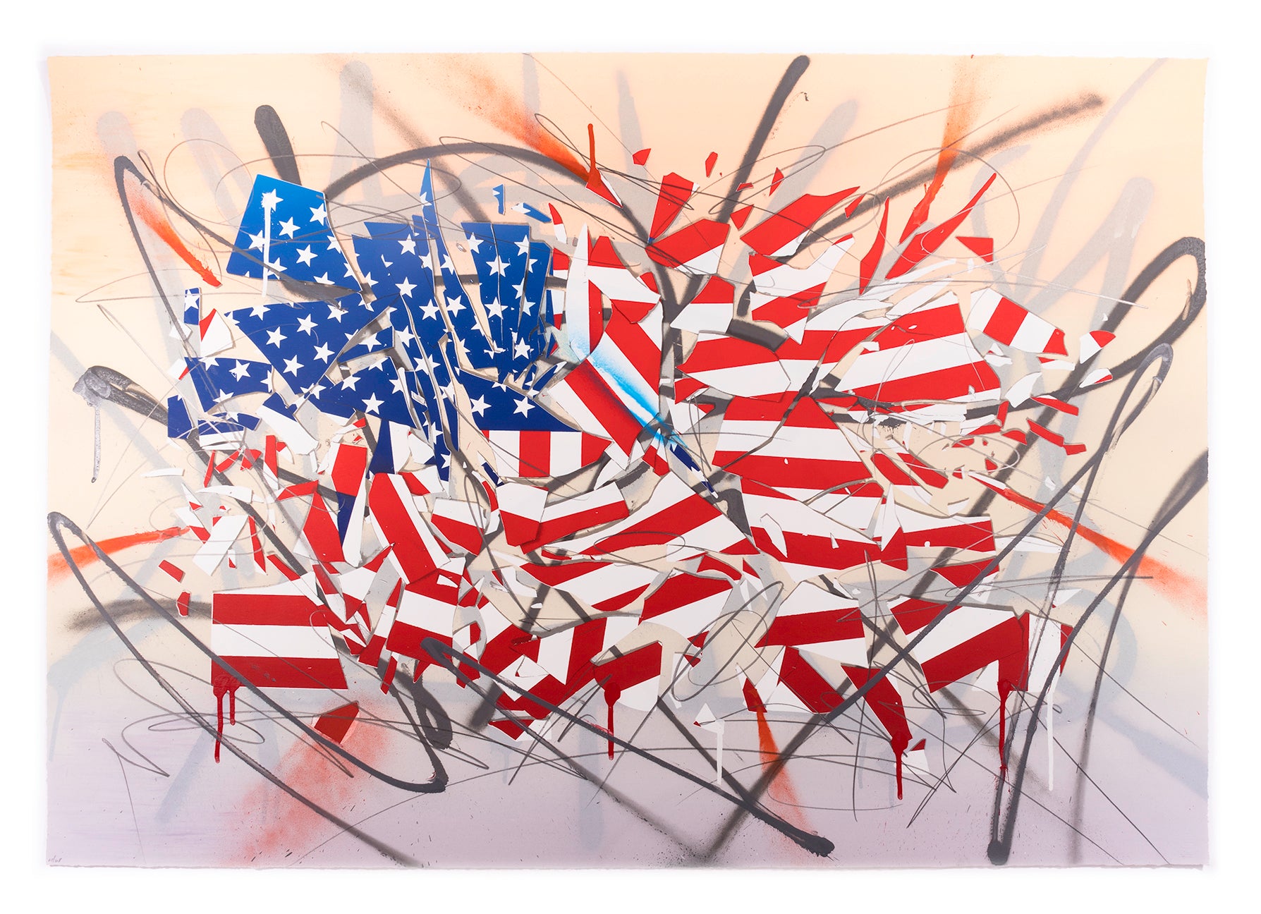 "INDIVISIBLE" MIXED MEDIA SERIGRAPH