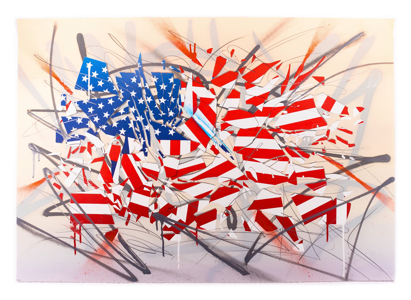 "INDIVISIBLE" MIXED MEDIA SERIGRAPH