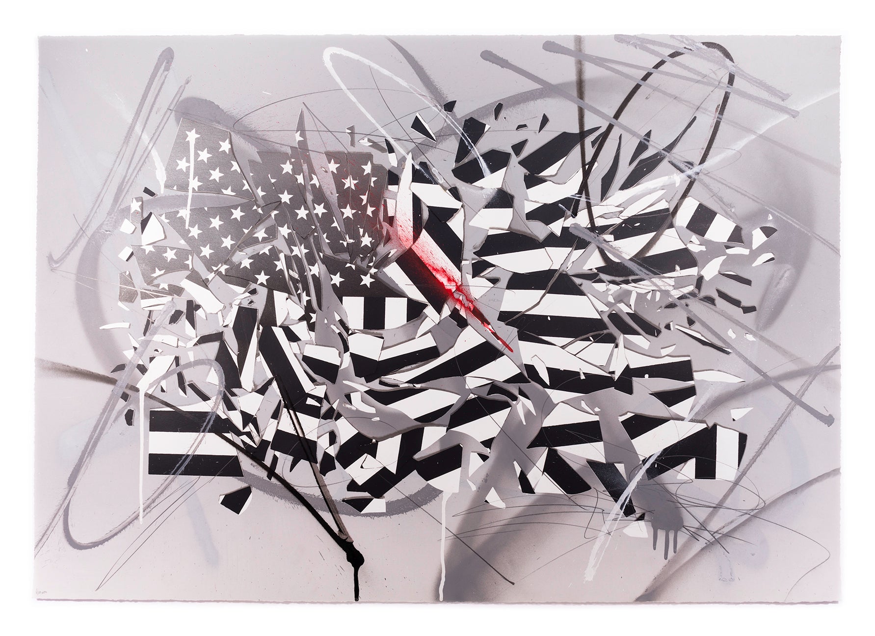 INDIVISIBLE - BLACK & GREY HPM SERIGRAPH