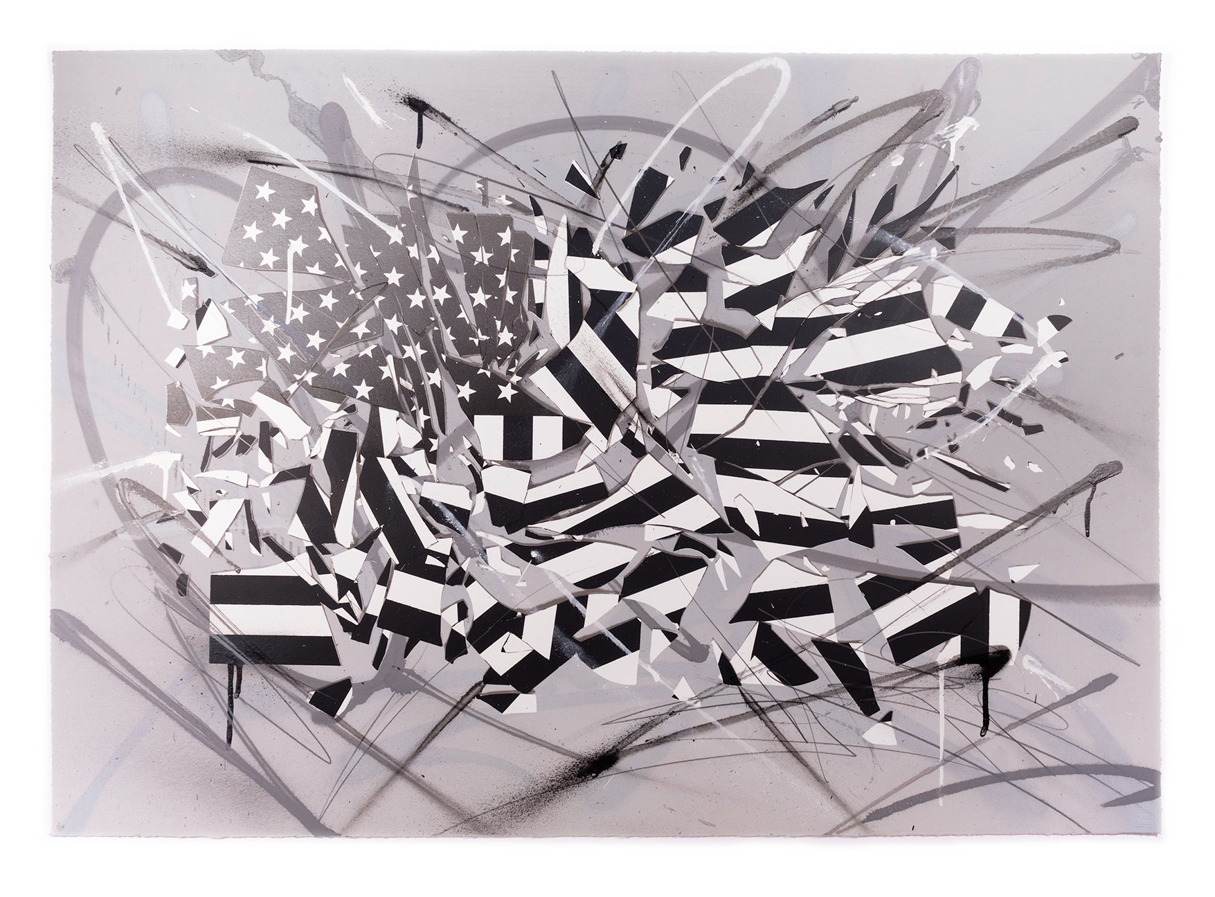 INDIVISIBLE - BLACK & GREY HPM SERIGRAPH