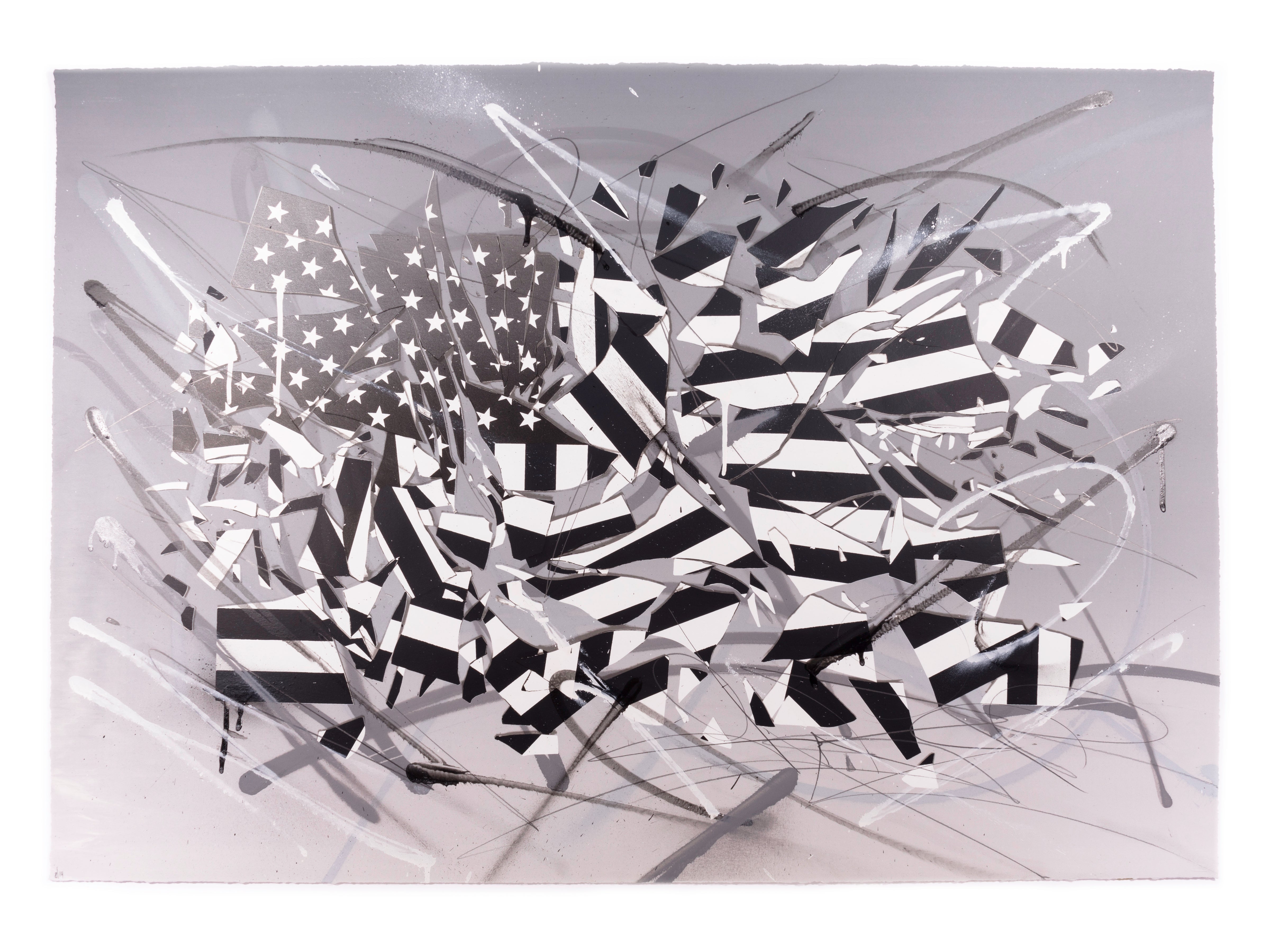 INDIVISIBLE - BLACK & GREY HPM SERIGRAPH