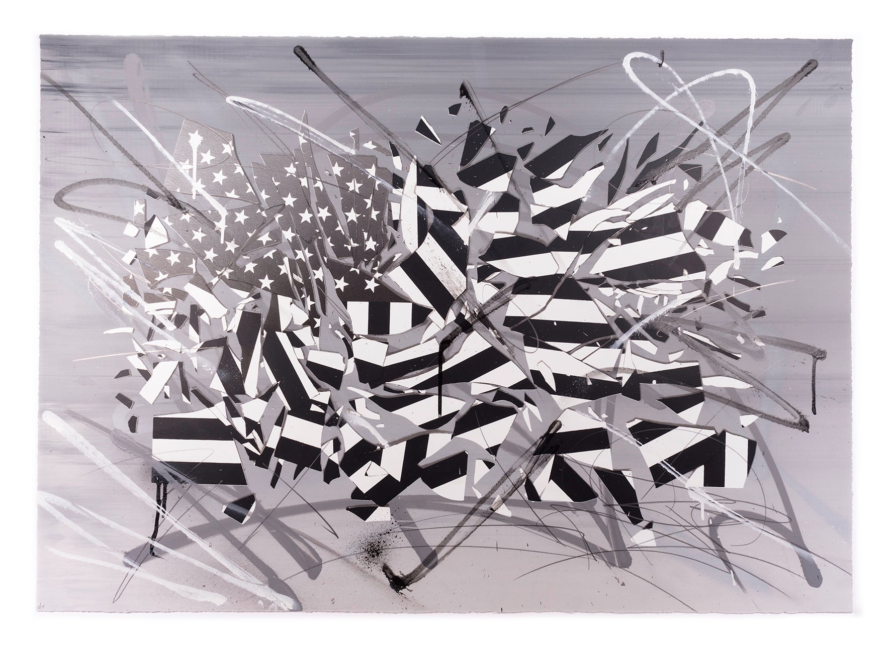 INDIVISIBLE - BLACK & GREY HPM SERIGRAPH