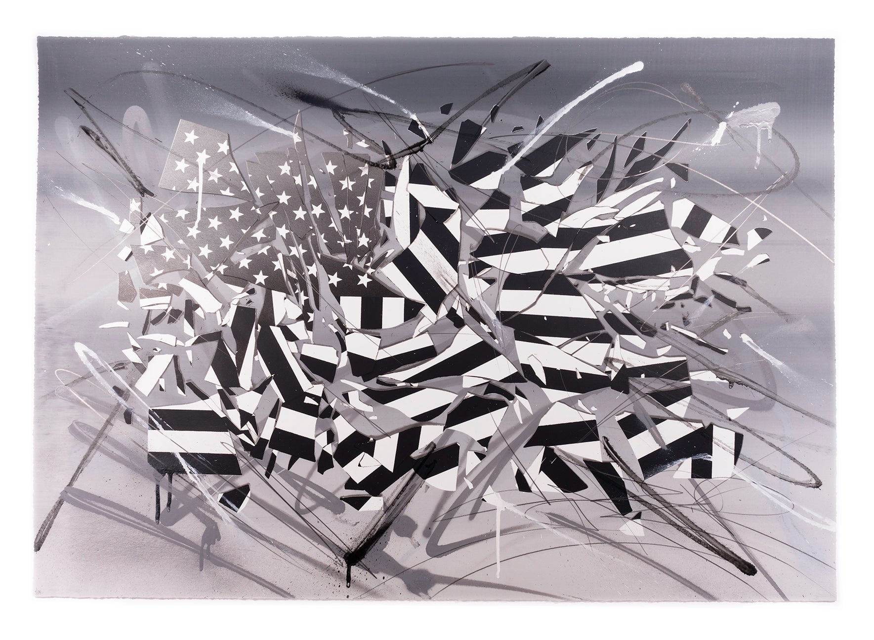 INDIVISIBLE - BLACK & GREY HPM SERIGRAPH