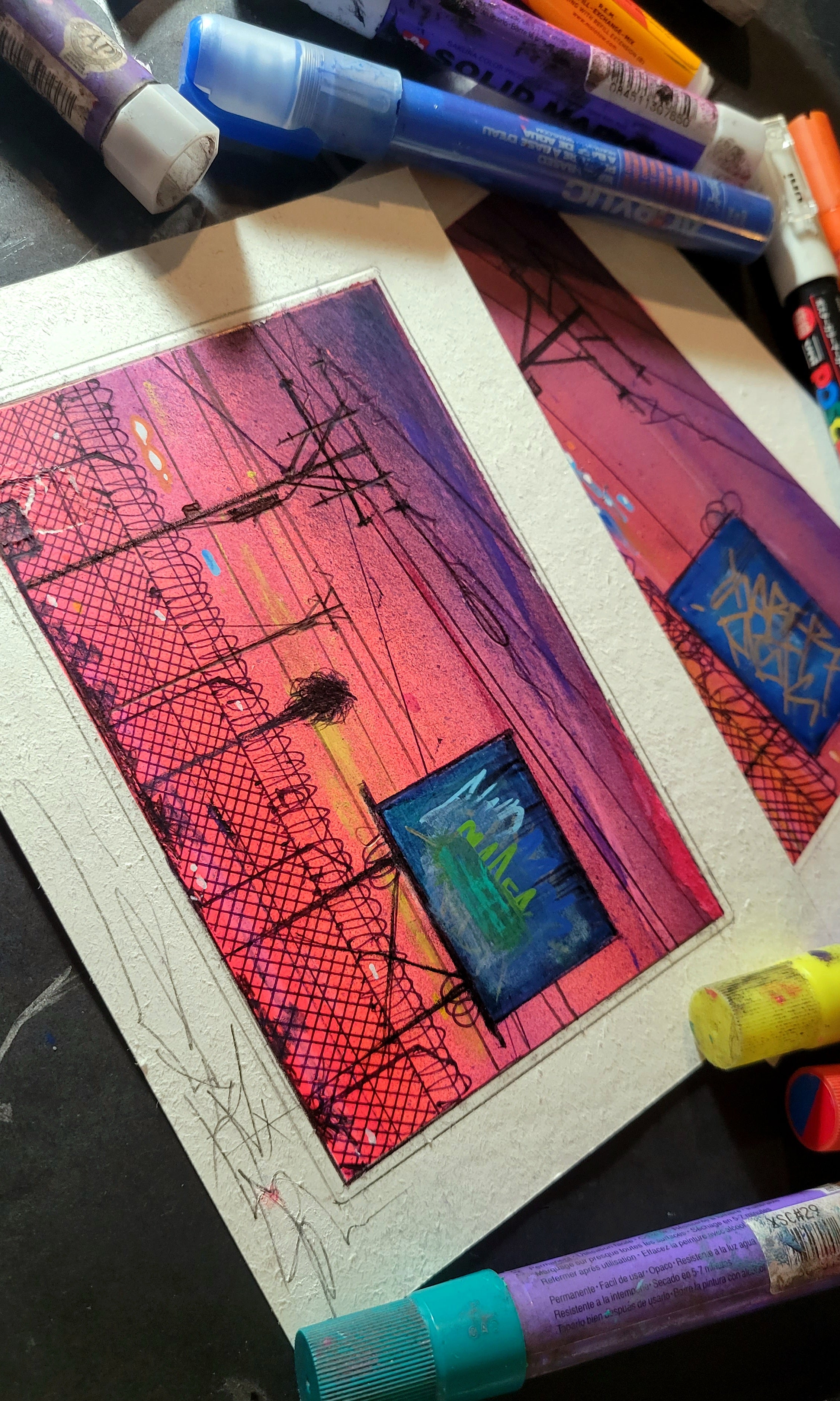 Near DTLA Razor Wire Study