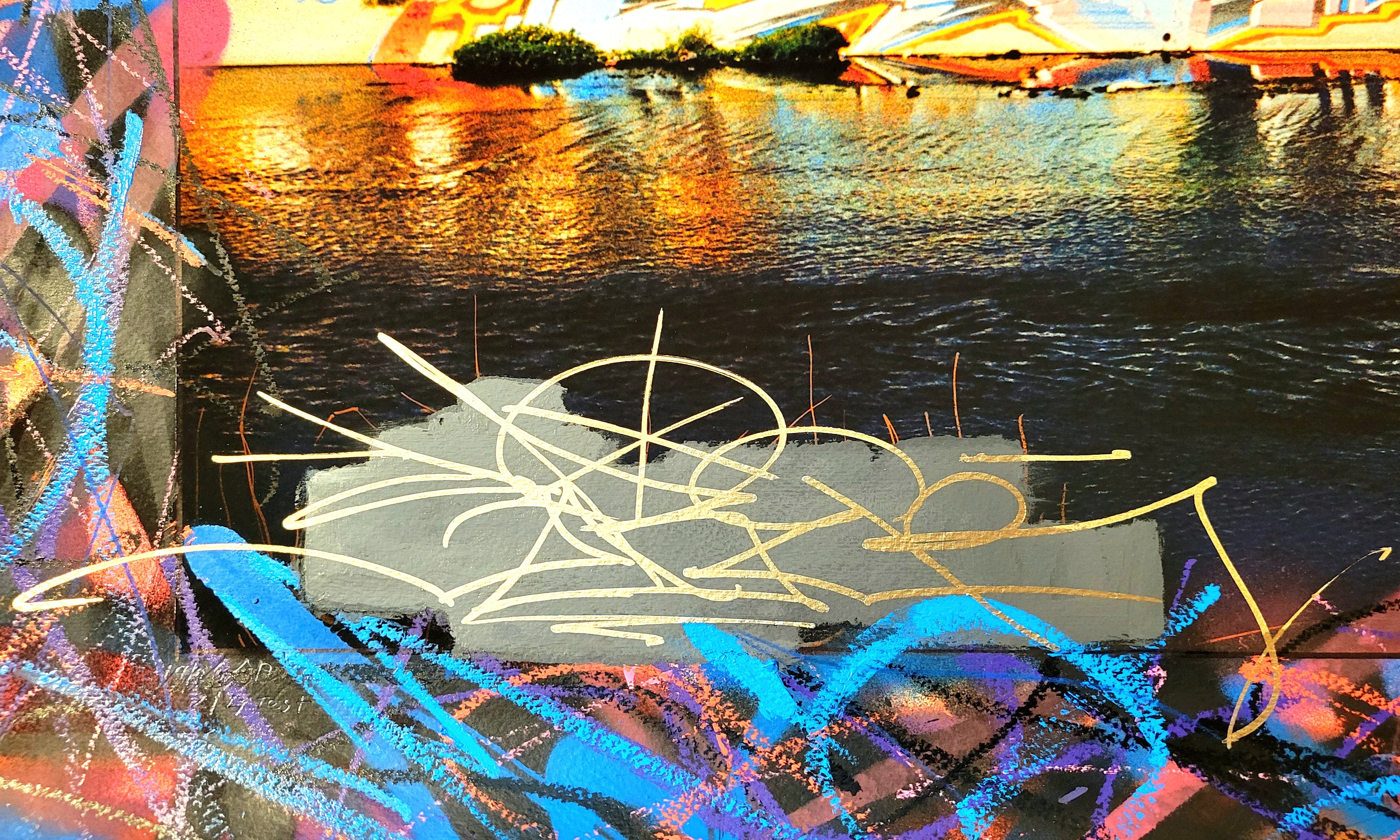 Embellished LA River Giclee