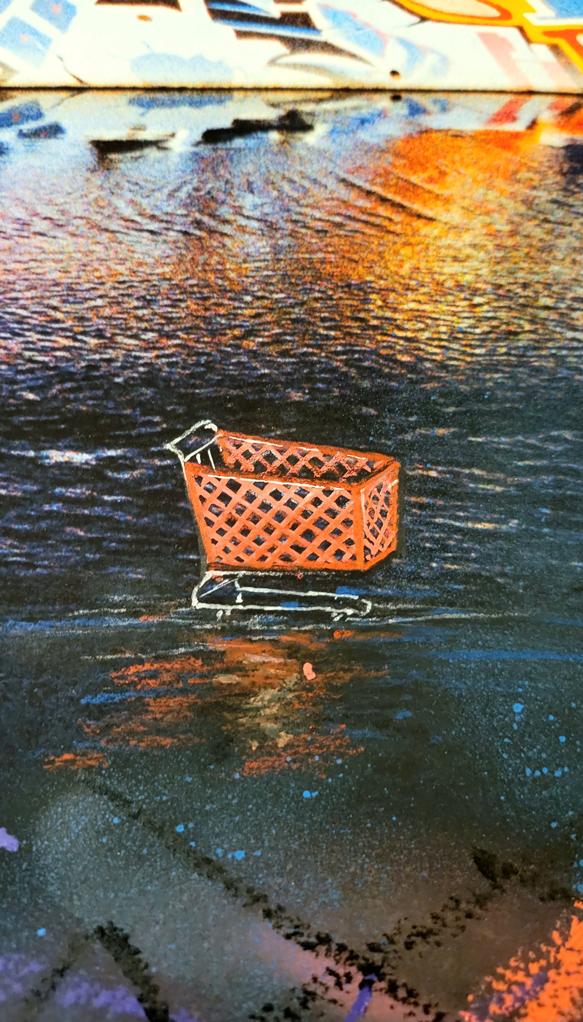 Embellished LA River Giclee