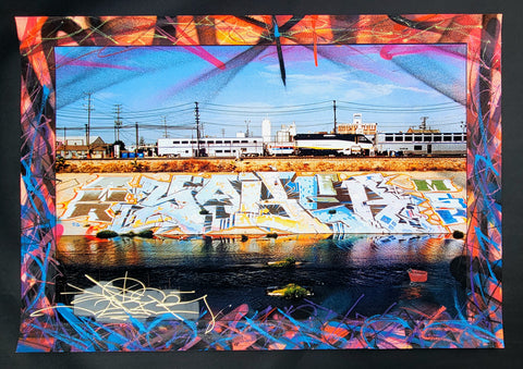 Embellished LA River Giclee