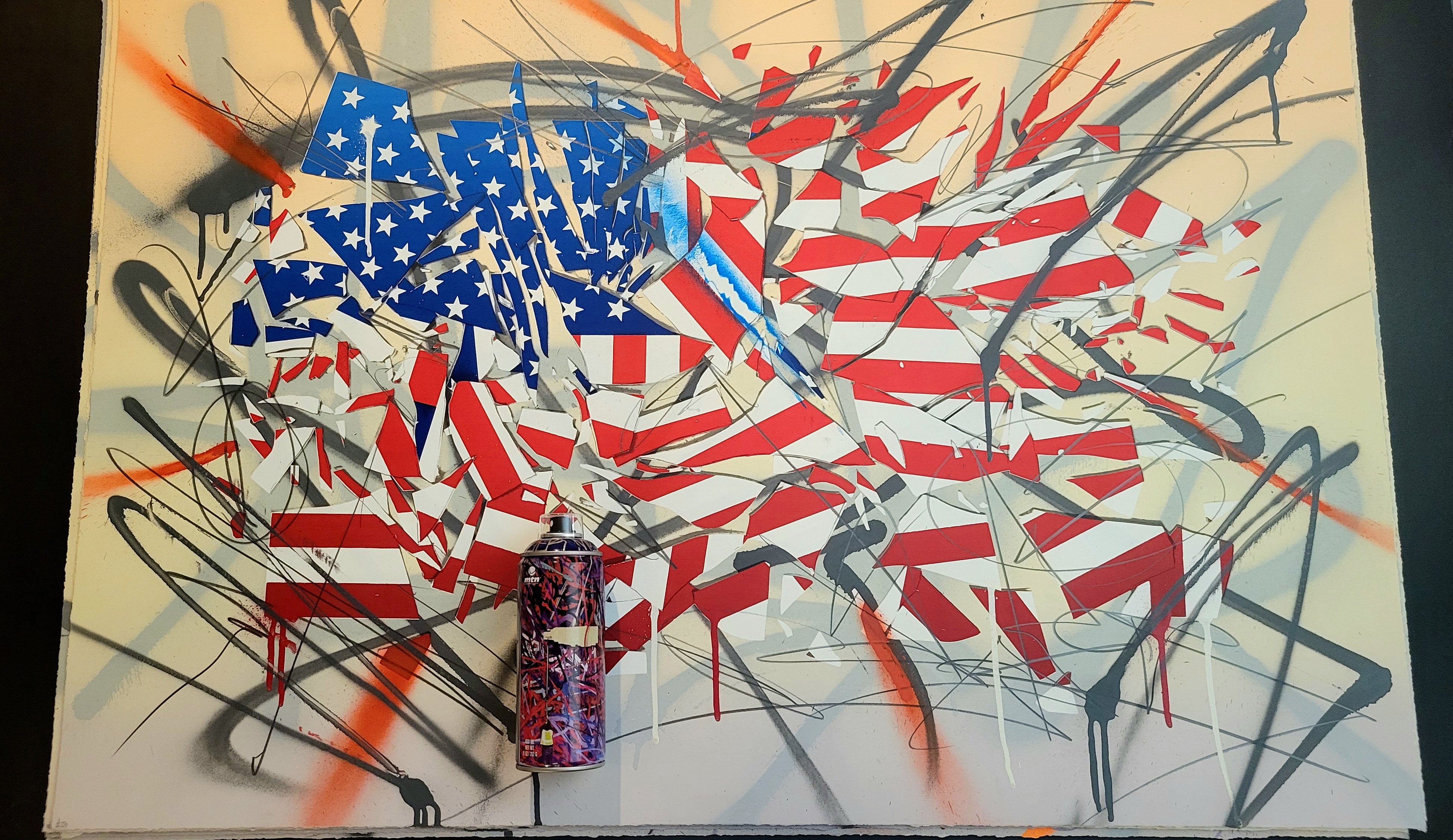 "INDIVISIBLE" MIXED MEDIA SERIGRAPH