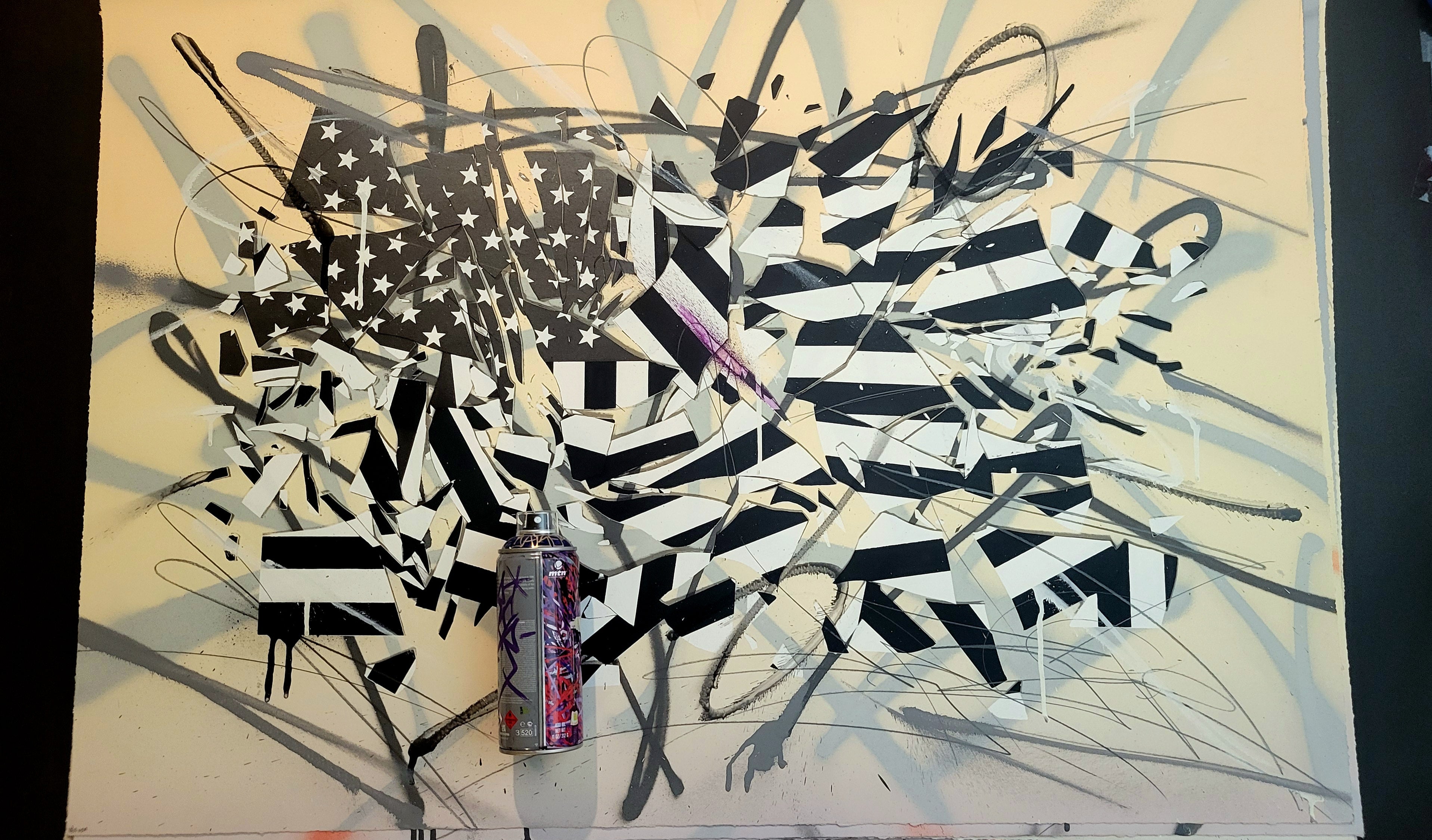 INDIVISIBLE - BLACK & GREY HPM SERIGRAPH