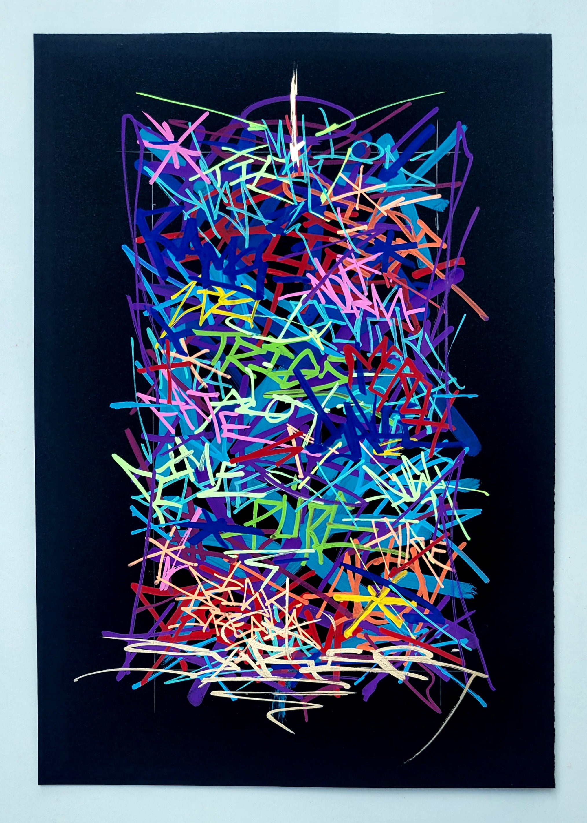 MINI CHROMATIC TAGS ON BLACK