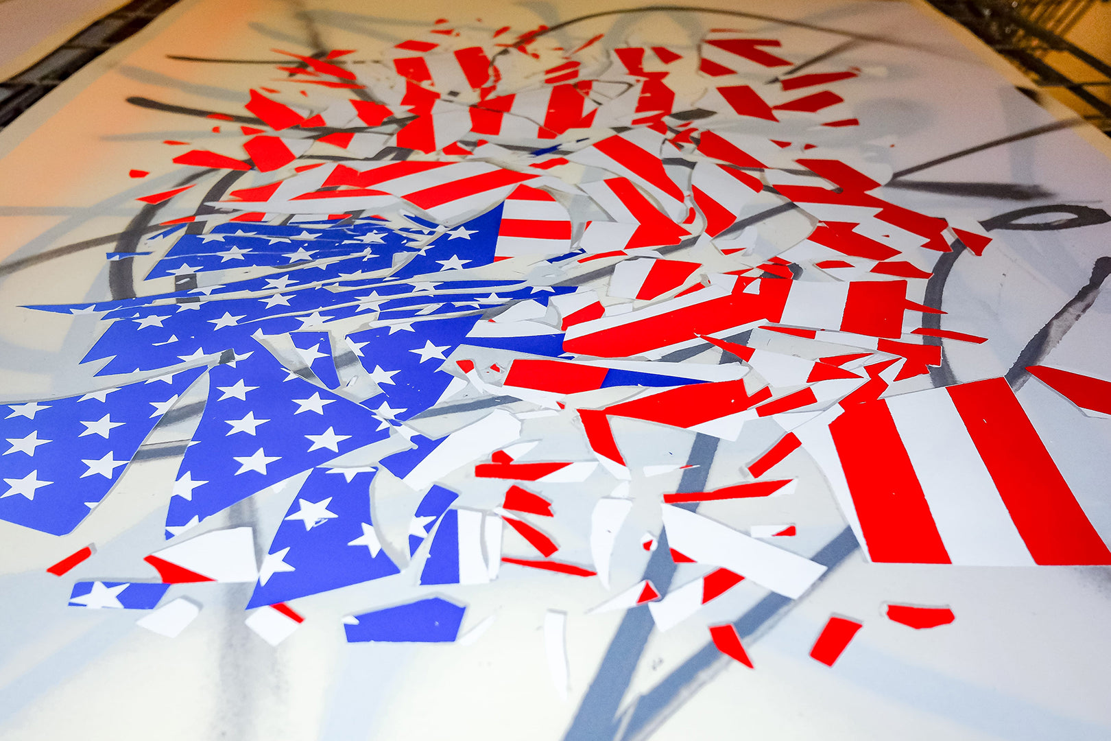 "INDIVISIBLE" MIXED MEDIA SERIGRAPH