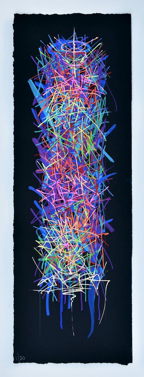 CHROMATIC TAGS ON BLACK SCROLL