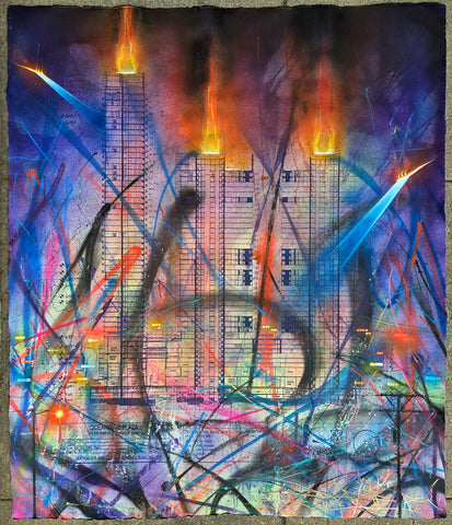 #2 BURNING GRAFFITI TOWERS