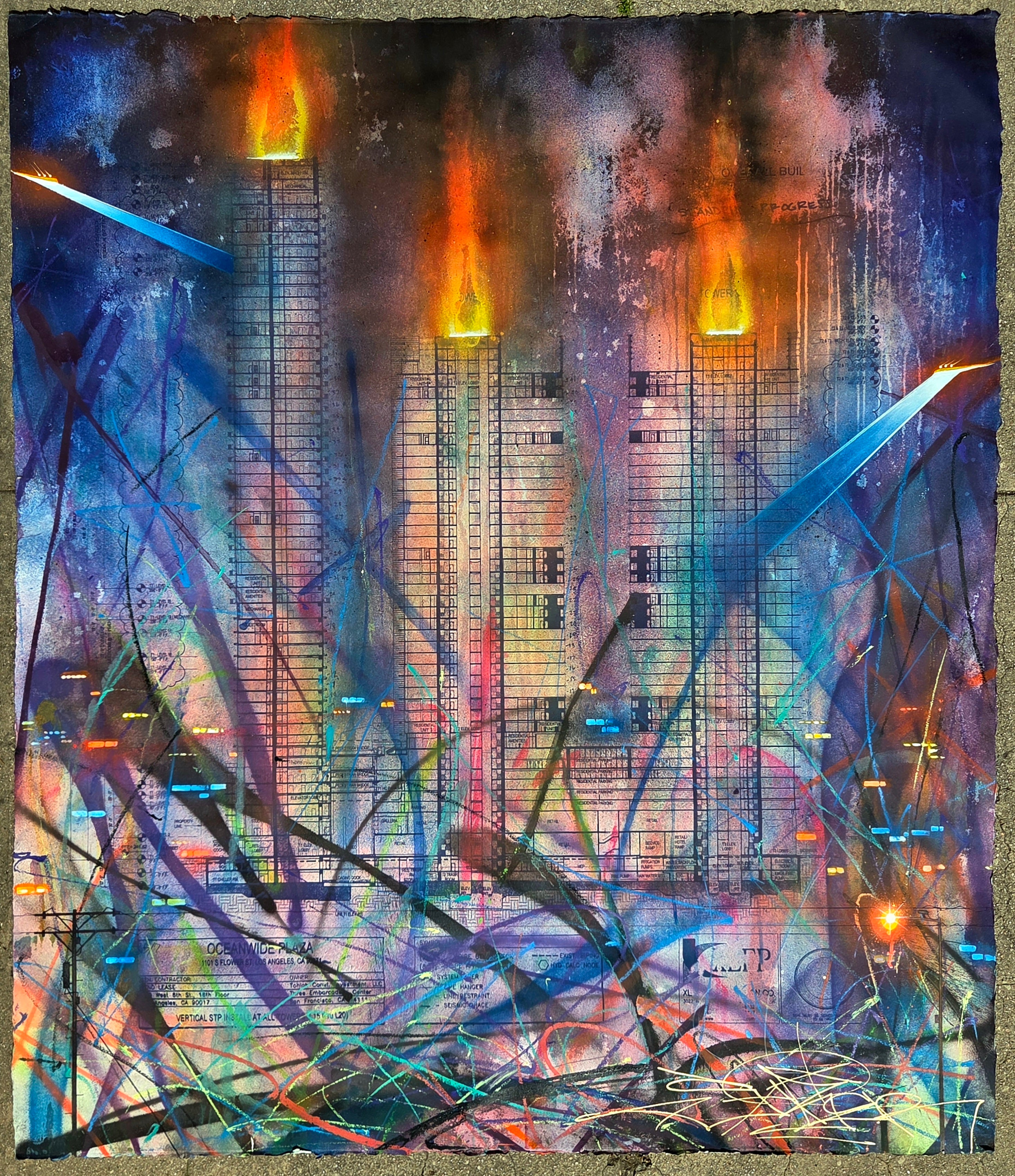 #2 BURNING GRAFFITI TOWERS