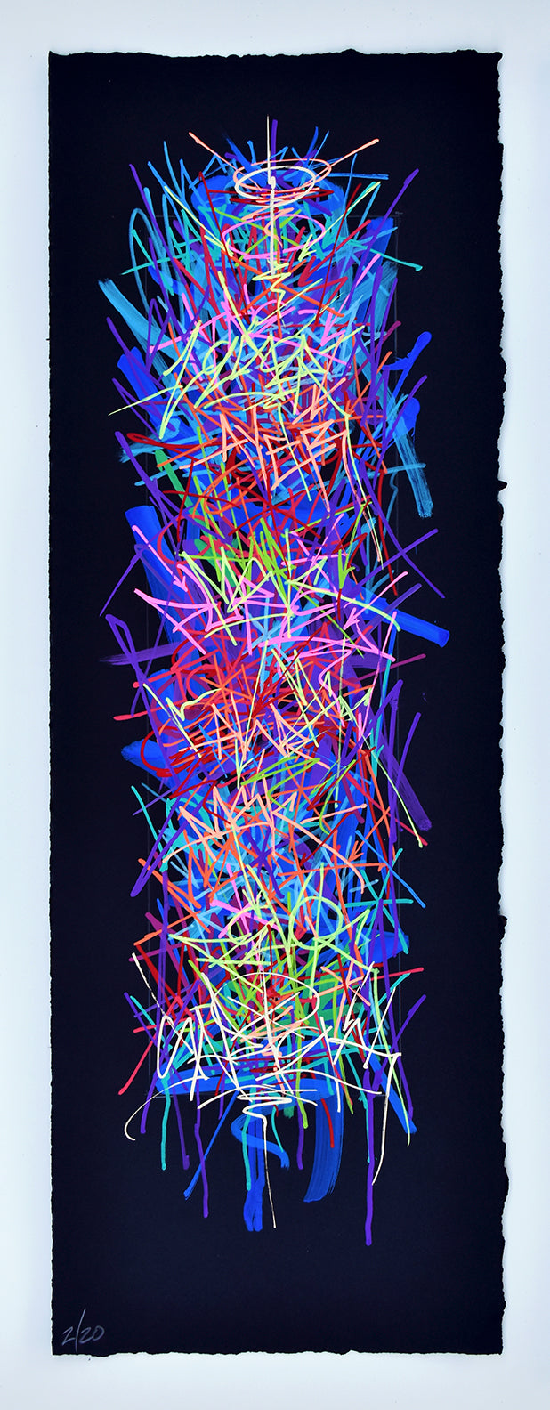 CHROMATIC TAGS ON BLACK SCROLL