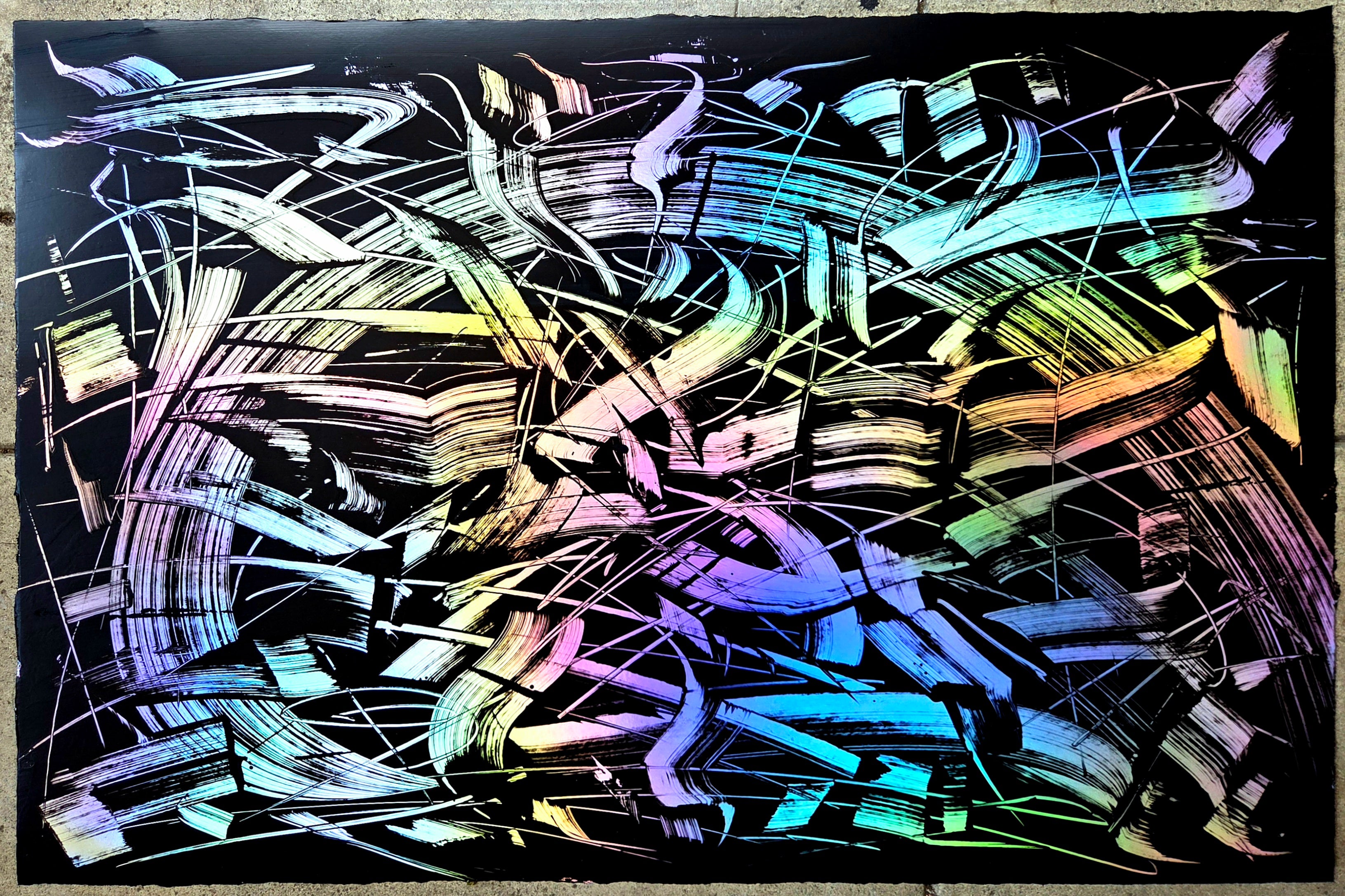 Whips On Large Halographic Paper