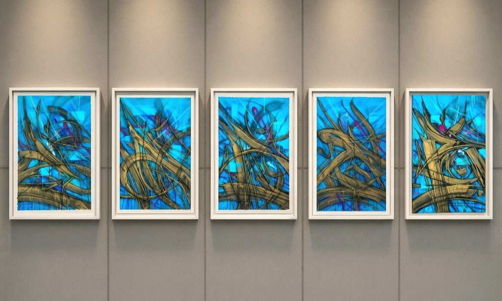 LETTERS" Turquoise & Gold Wild Series