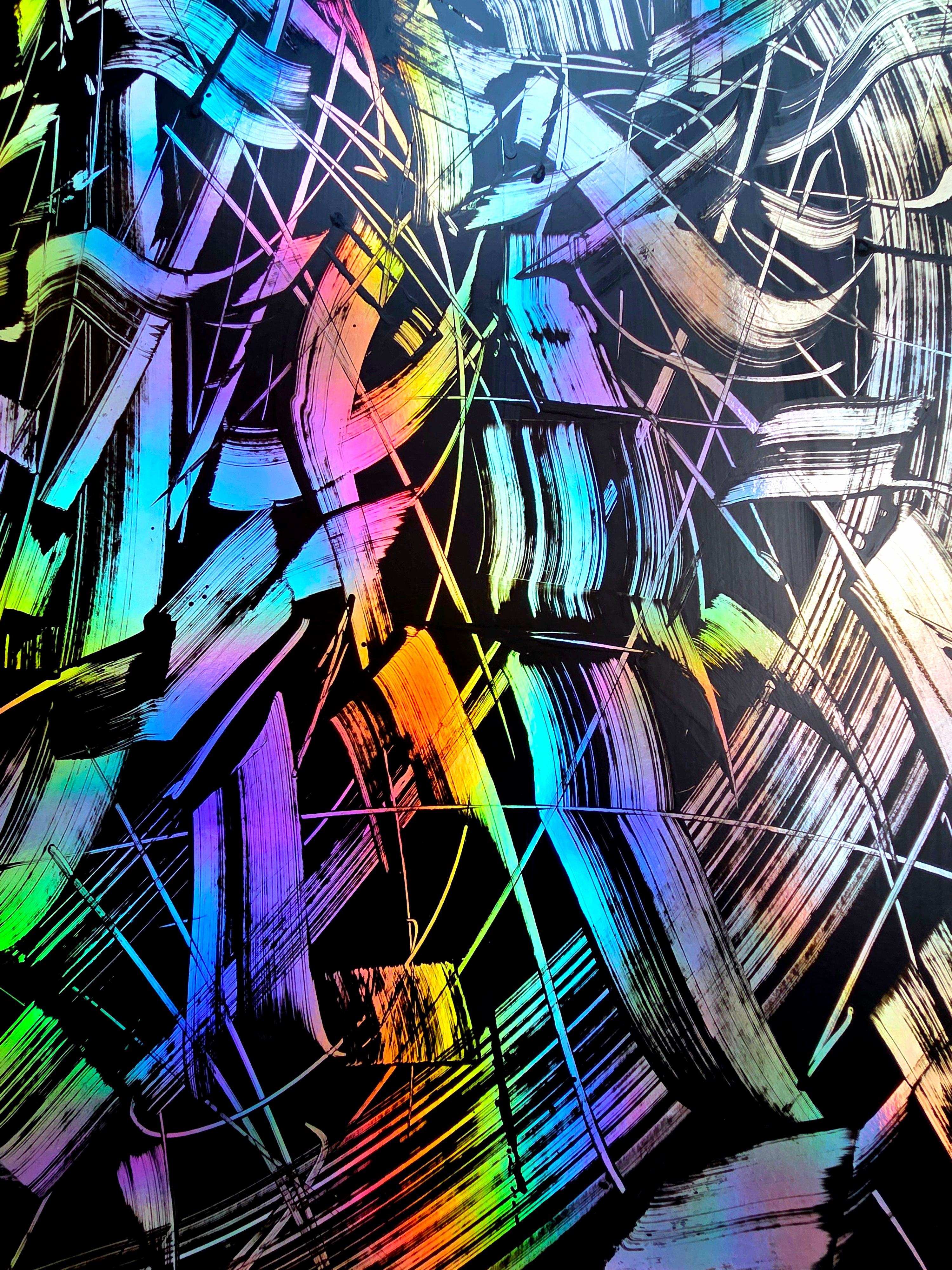 Whips On Large Halographic Paper