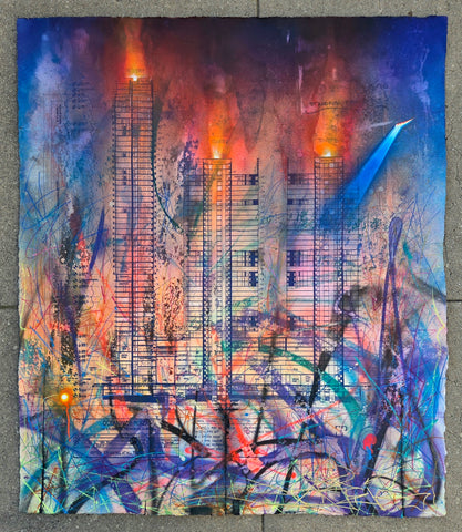 BURNING GRAFFITI TOWERS