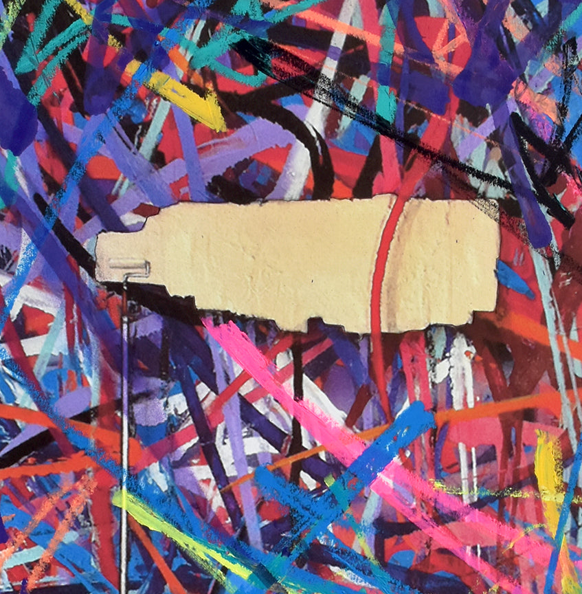 BUFFER. Hand Embellished Print