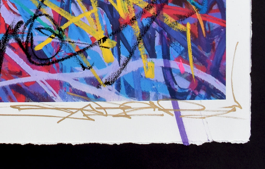 BUFFER. Hand Embellished Print