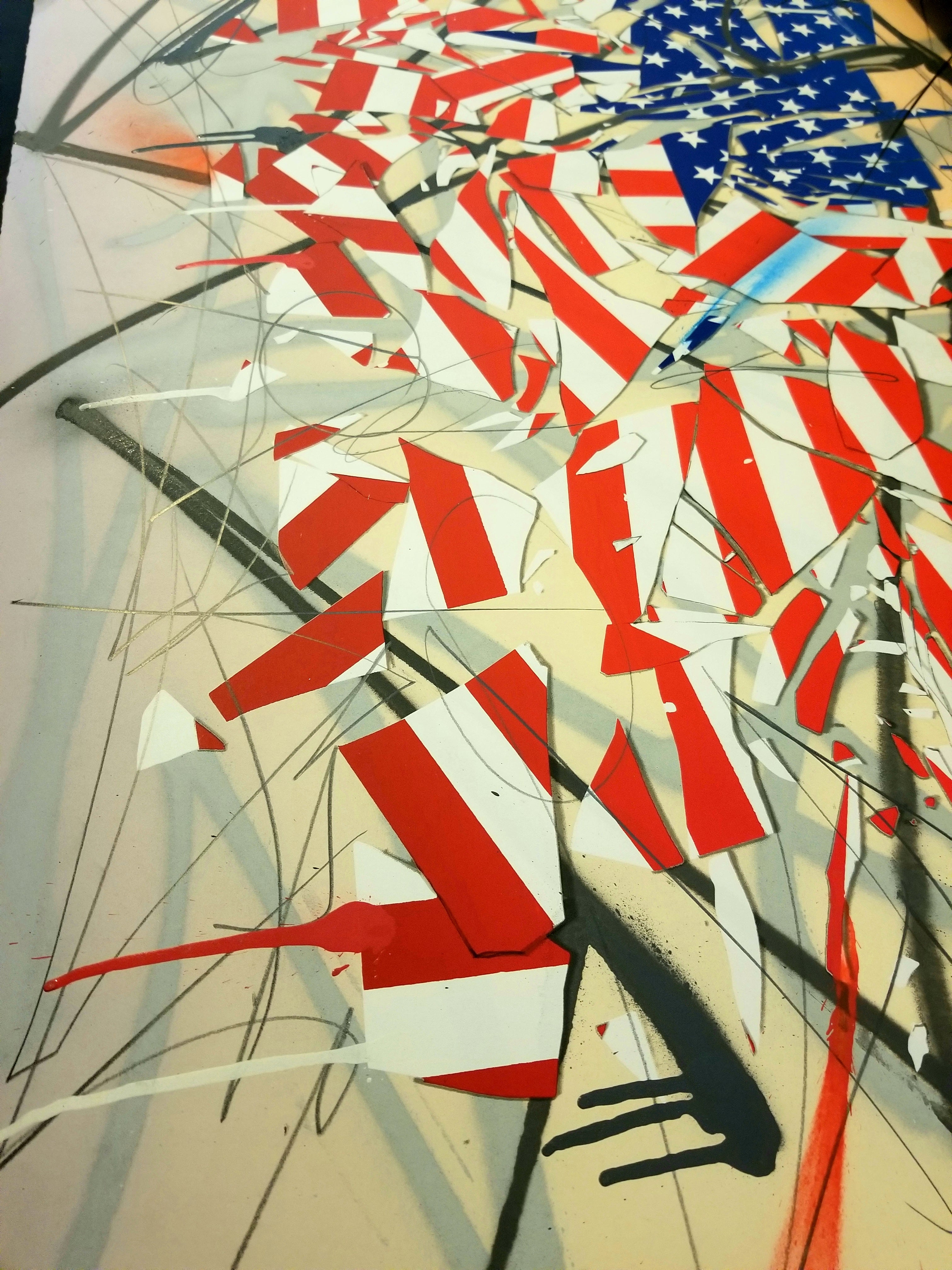 "INDIVISIBLE" MIXED MEDIA SERIGRAPH