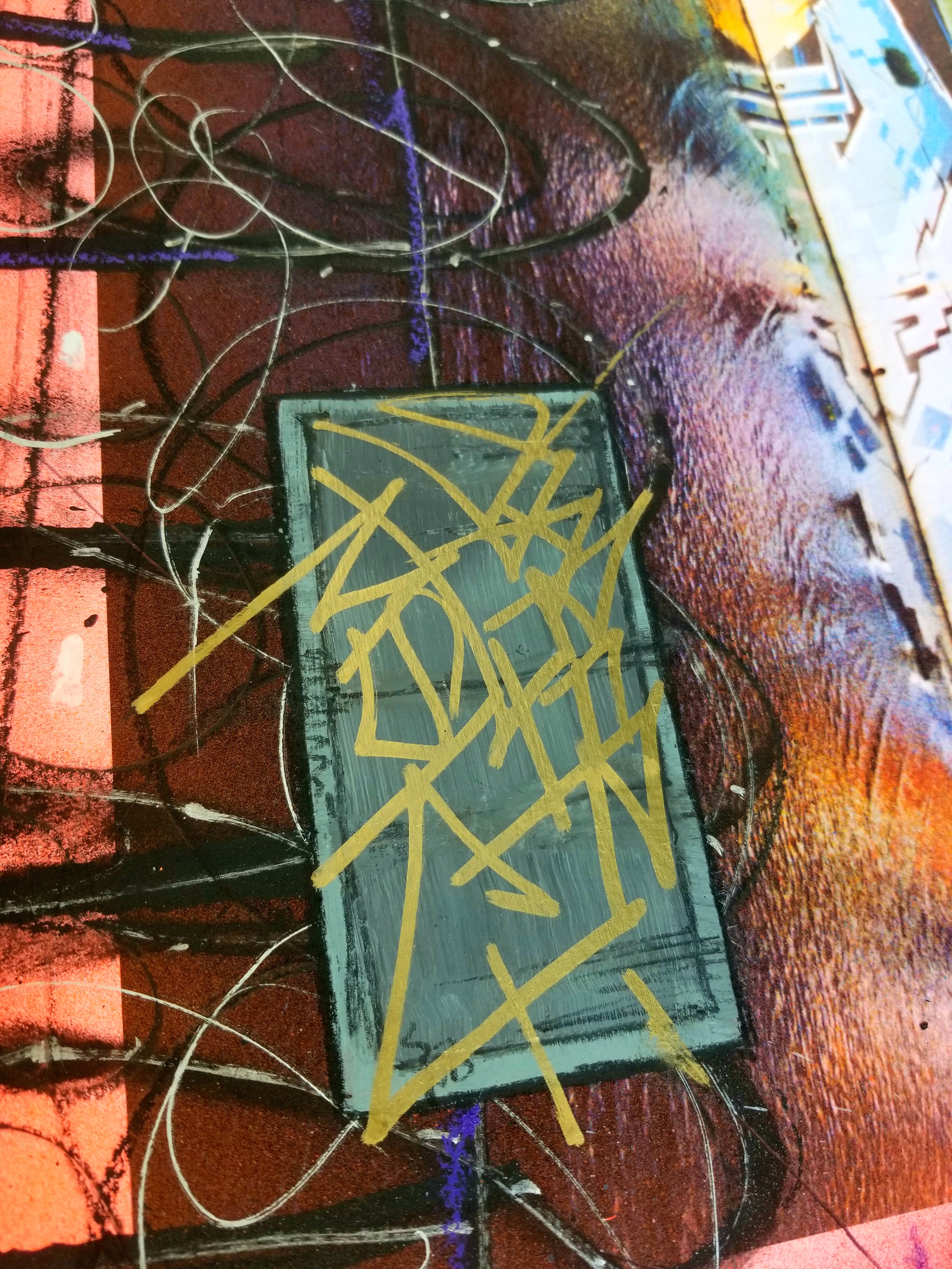 LA RIVER PIECE Hand Painted Giclee