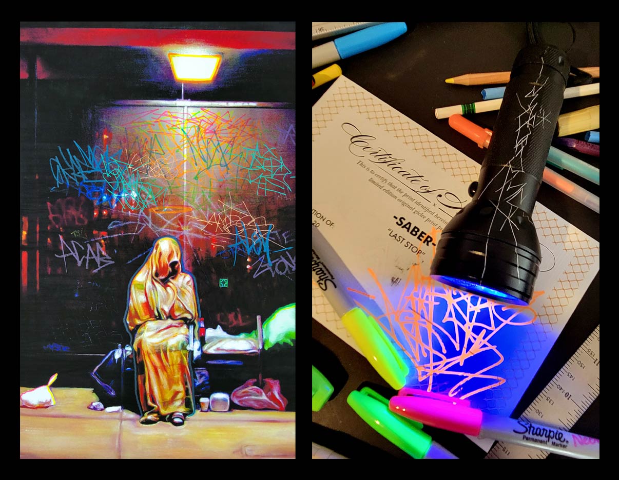 LASTSTOP Black Light Print