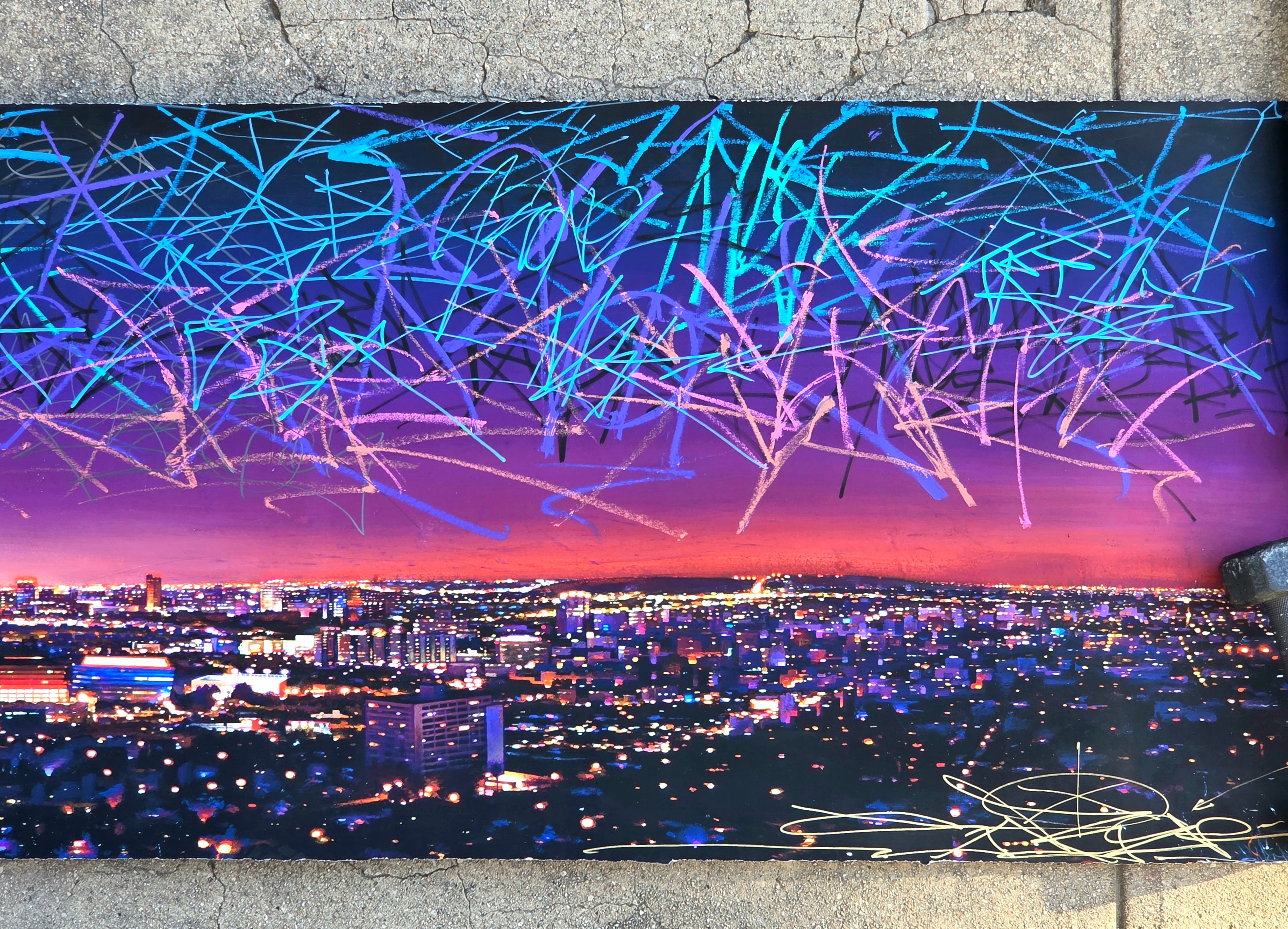 MASSIVE "CITY OF LIGHTS" GICLEE