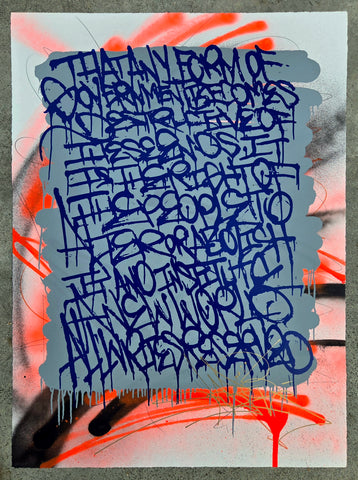 "DECLARATION" Limited Hand Embellished Serigraph