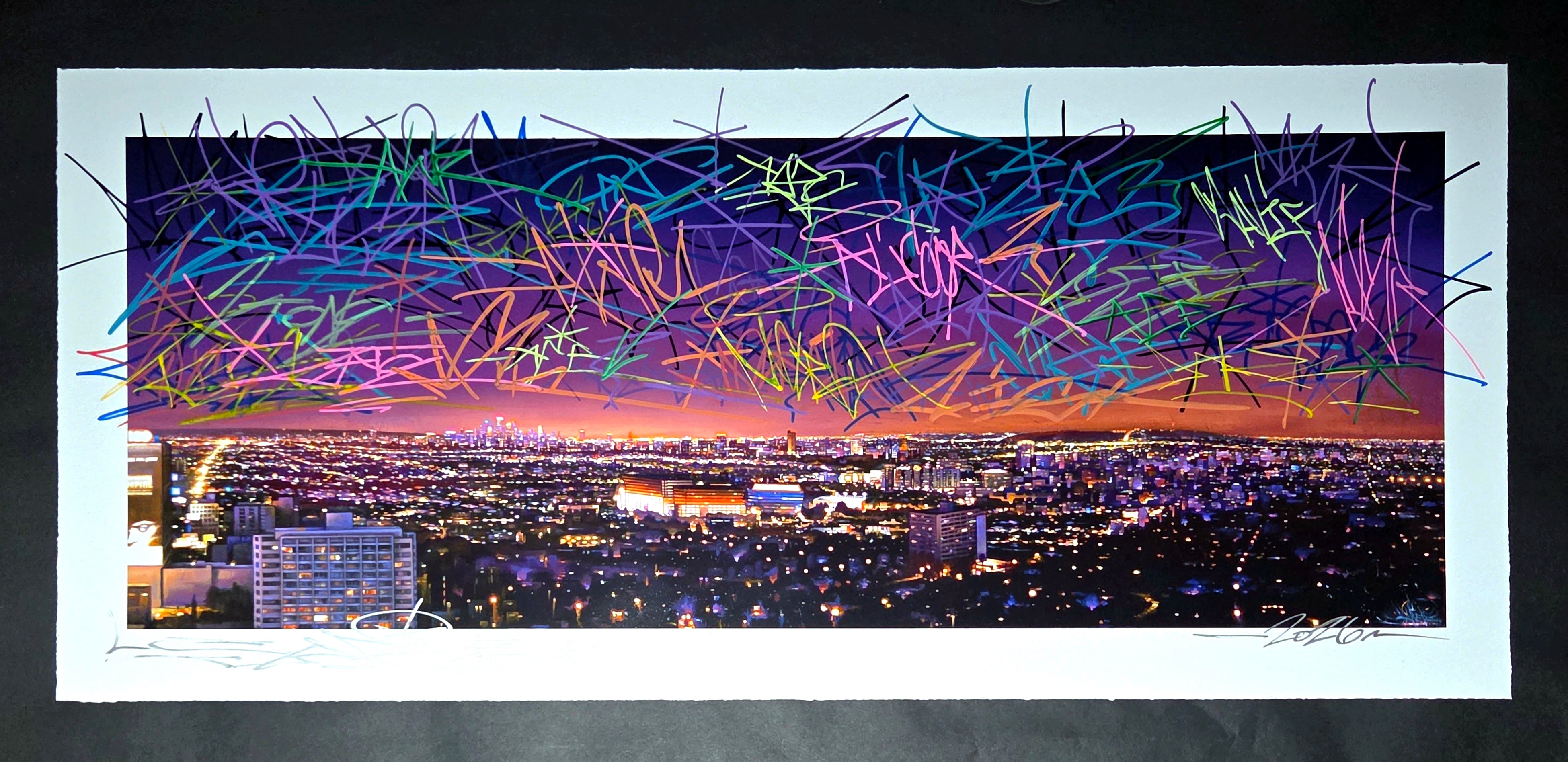 City Of Lights Tagged Skyline