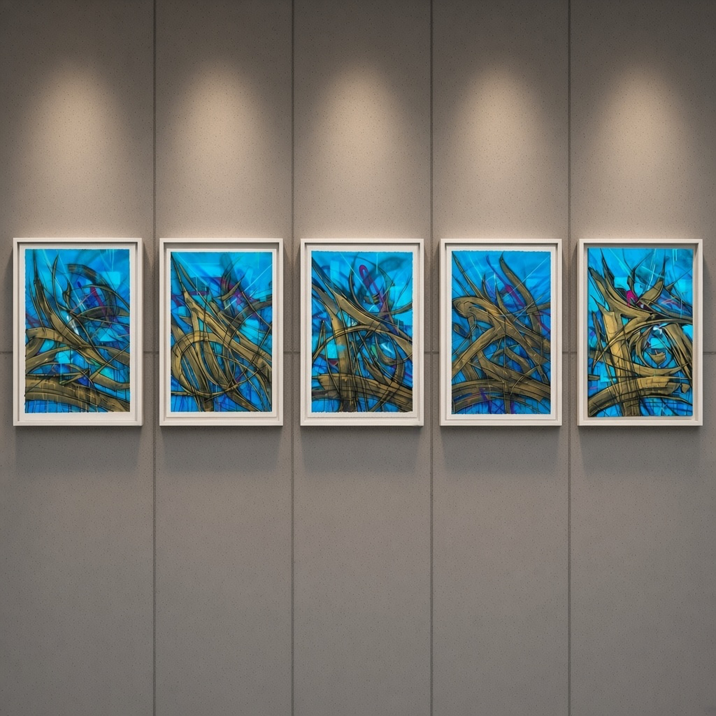 LETTERS" Turquoise & Gold Wild Series