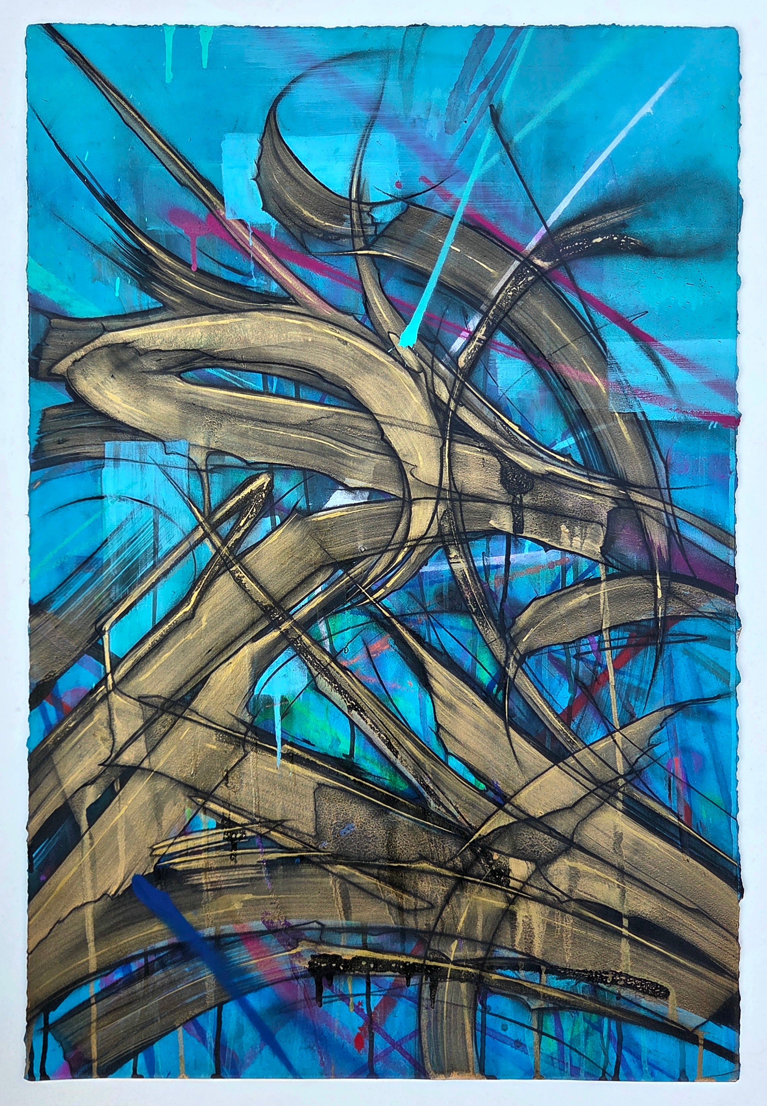 LETTERS" Turquoise & Gold Wild Series