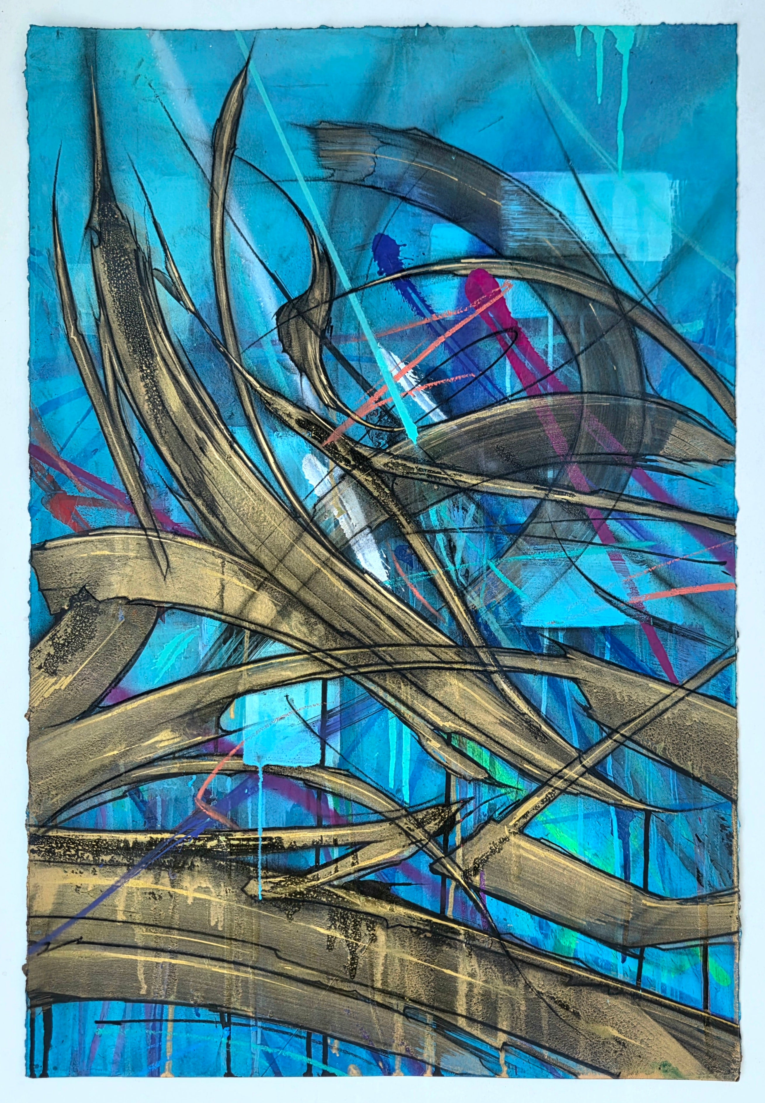 LETTERS" Turquoise & Gold Wild Series
