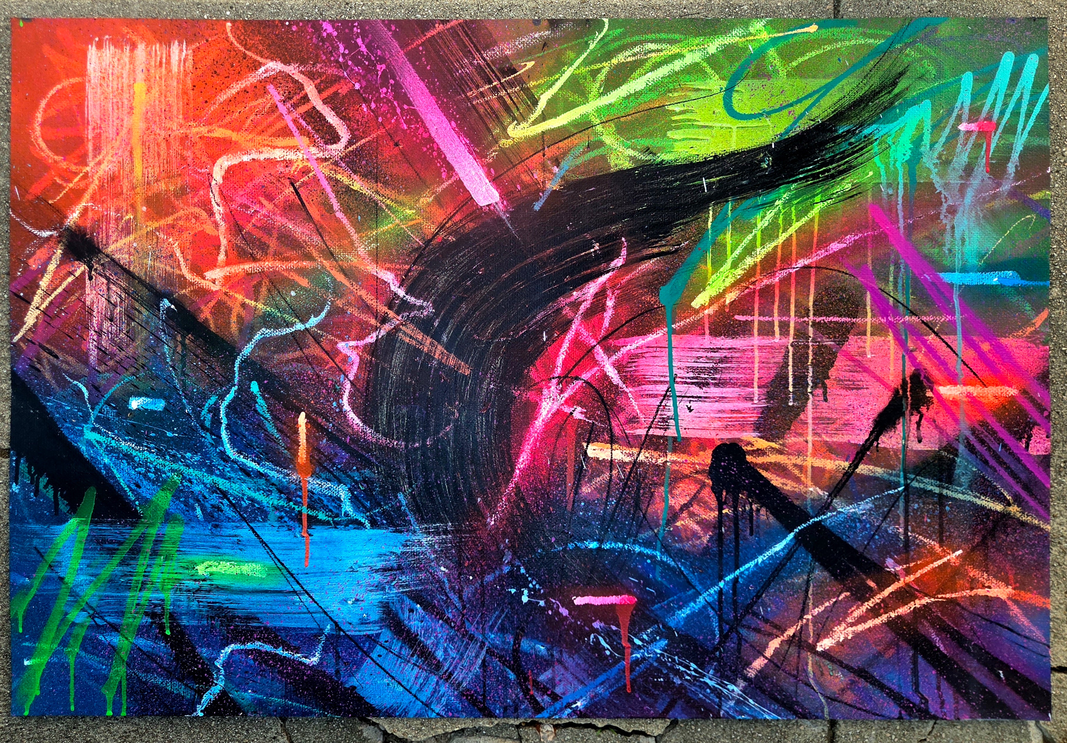 Neon Whips Works On Paper