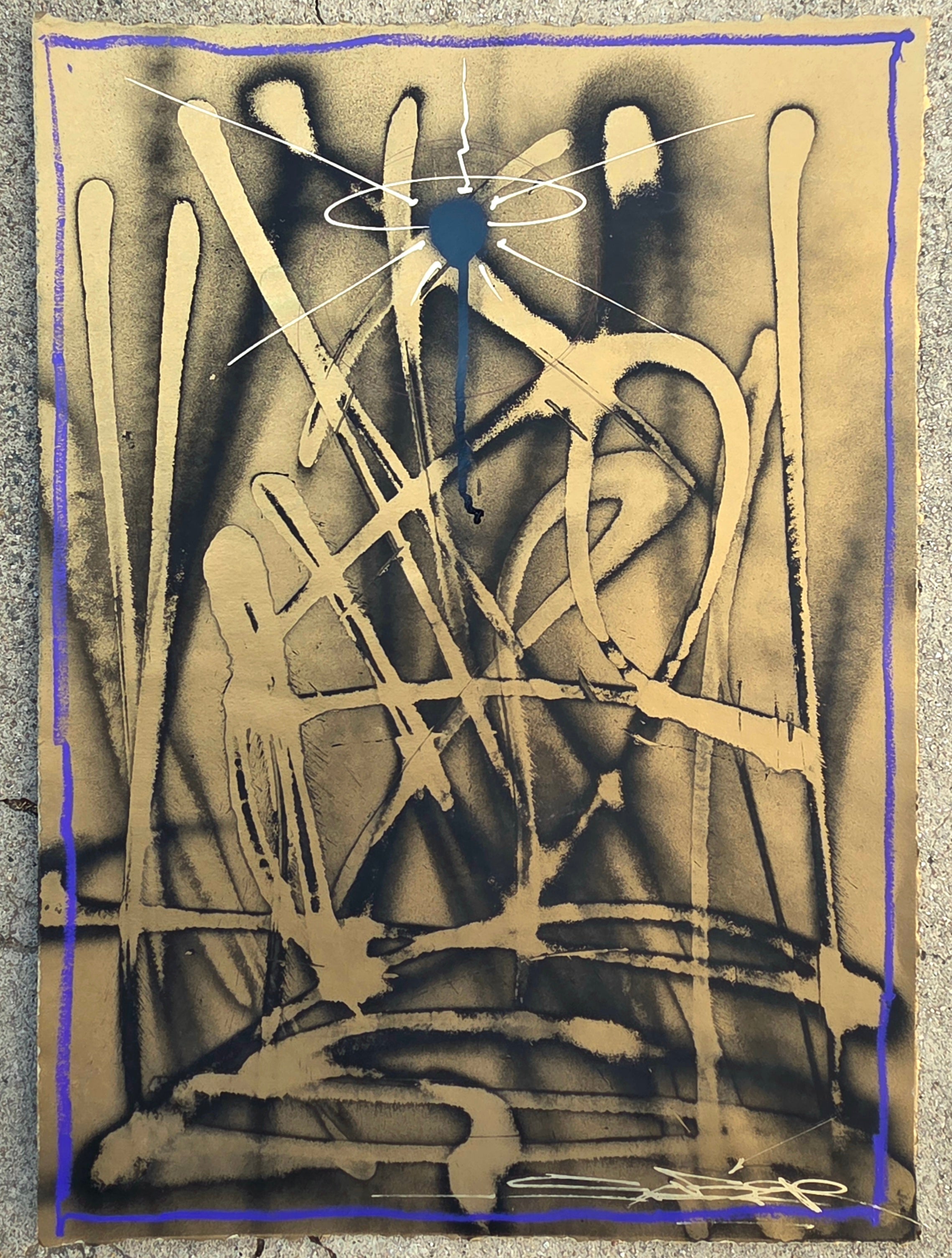 Abstract Tags On Vintage Gold