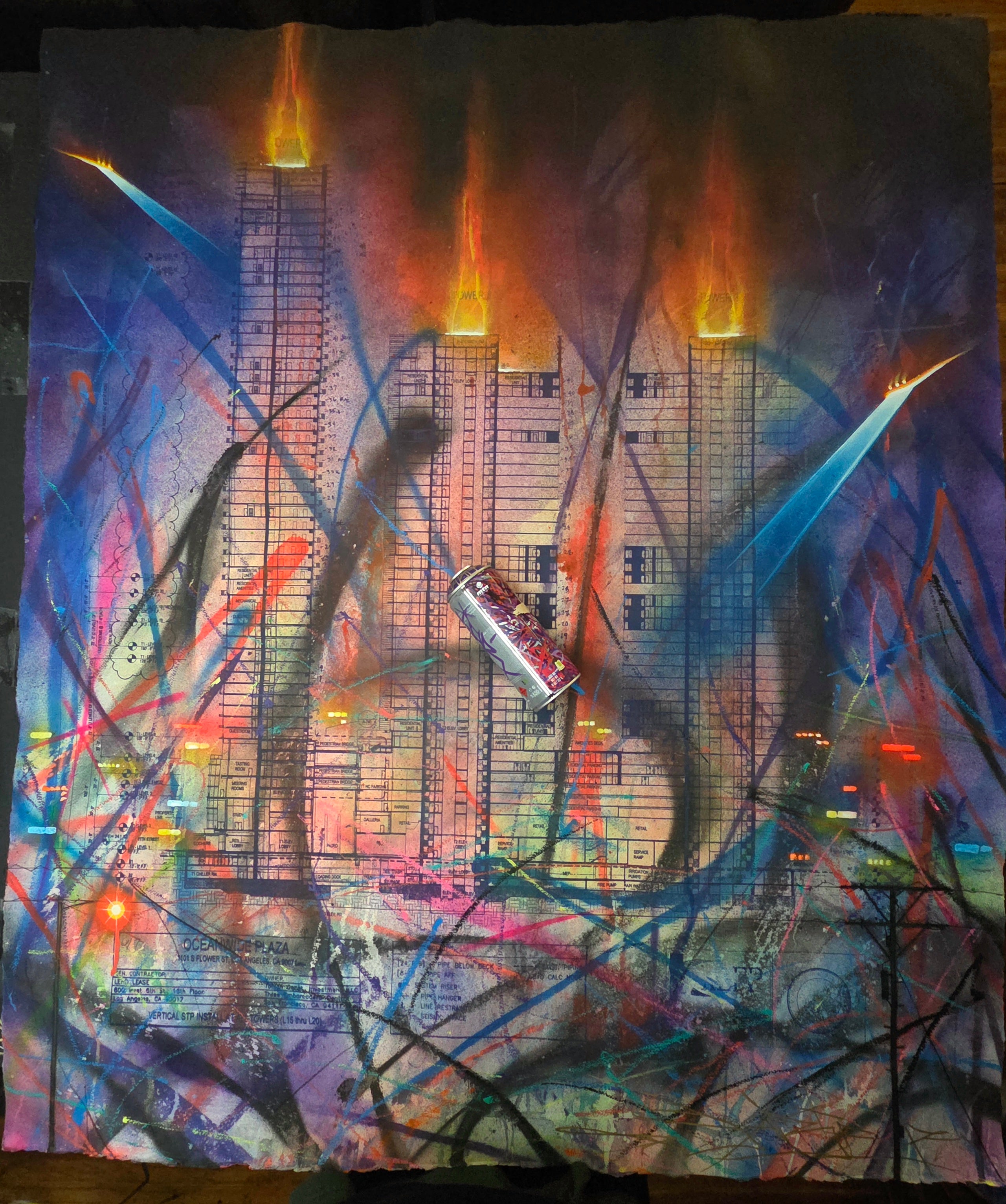 #2 BURNING GRAFFITI TOWERS