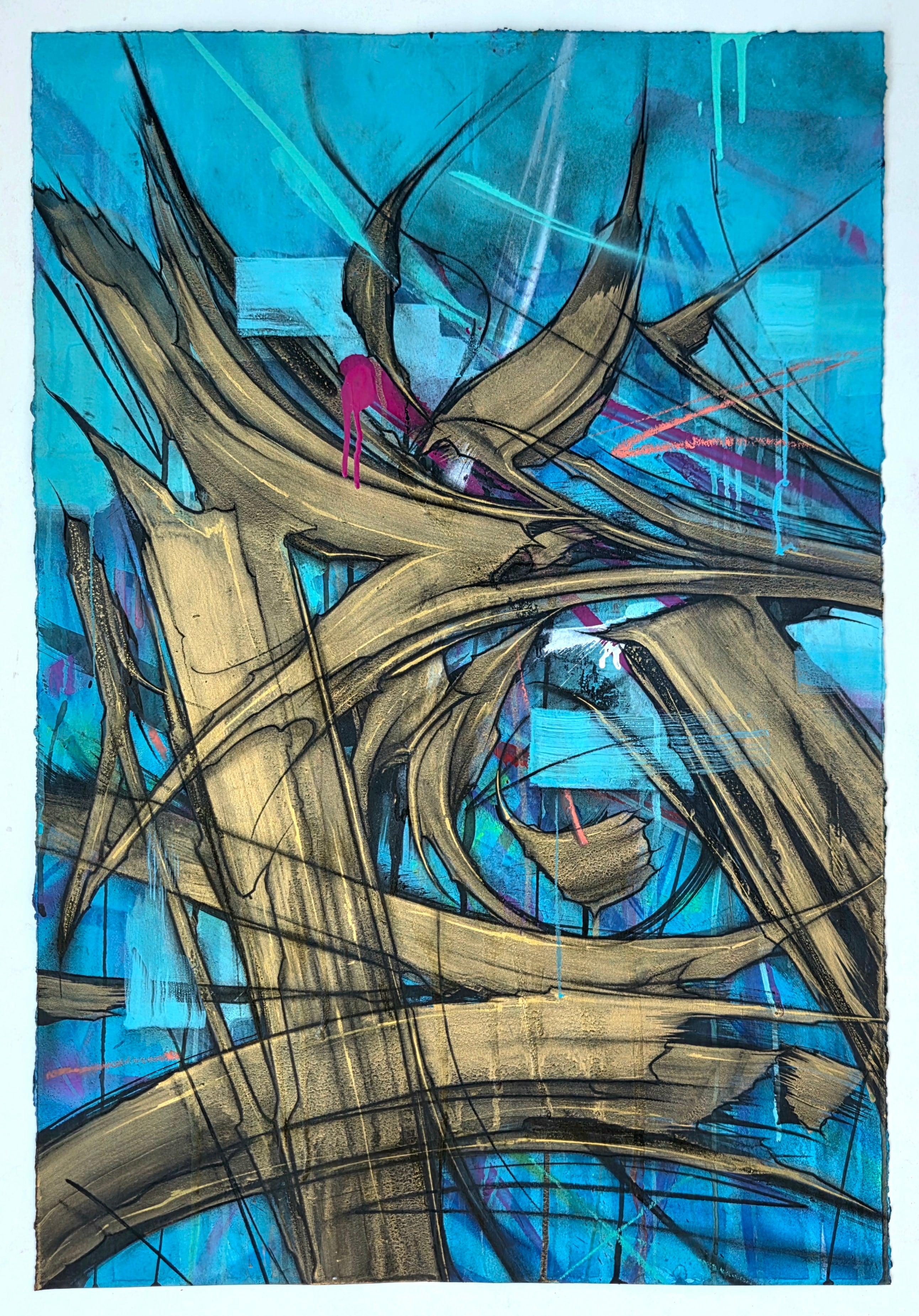 LETTERS" Turquoise & Gold Wild Series