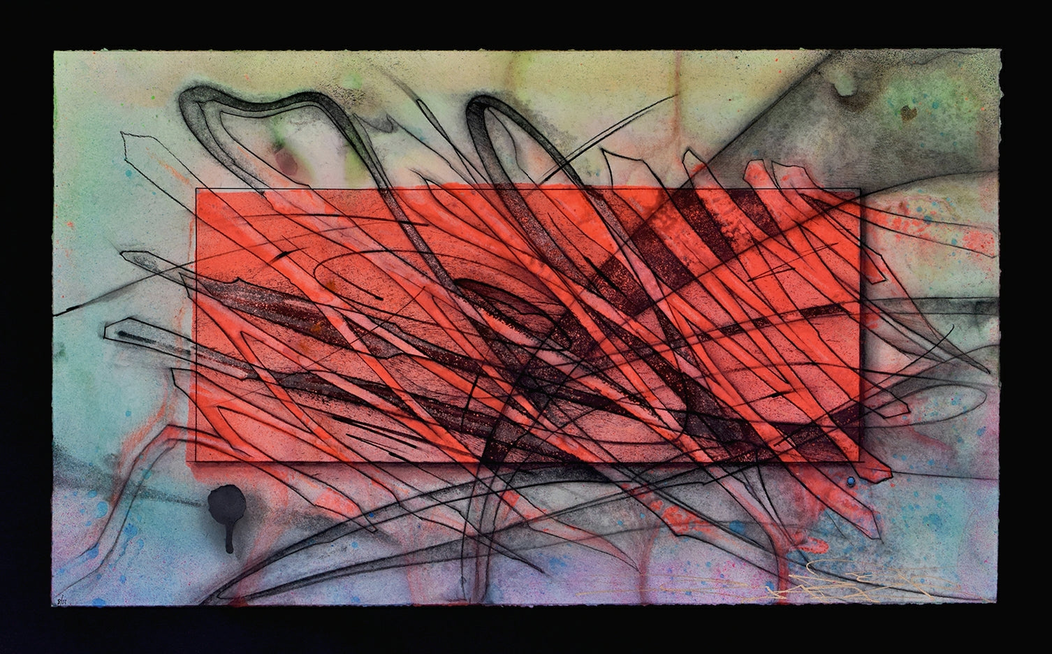 "HAZARD ORANGE" Original Artwork Series On Paper