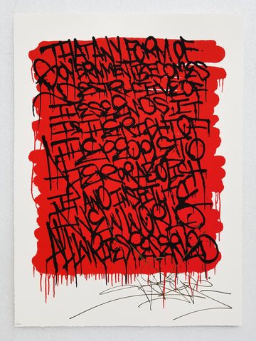 RED & BLACK DECLARATION2 AP Serigraph